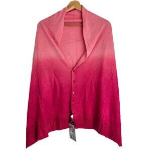 NWT Kendall & James Ombre Cardishawl One Size Pink Gradient 100% Acrylic